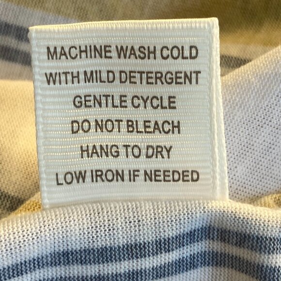 Eden & Olivia SZ 3X NWT Knit Pullover Yellow & Navy Stripe top roll tab sleeve - Picture 9 of 10